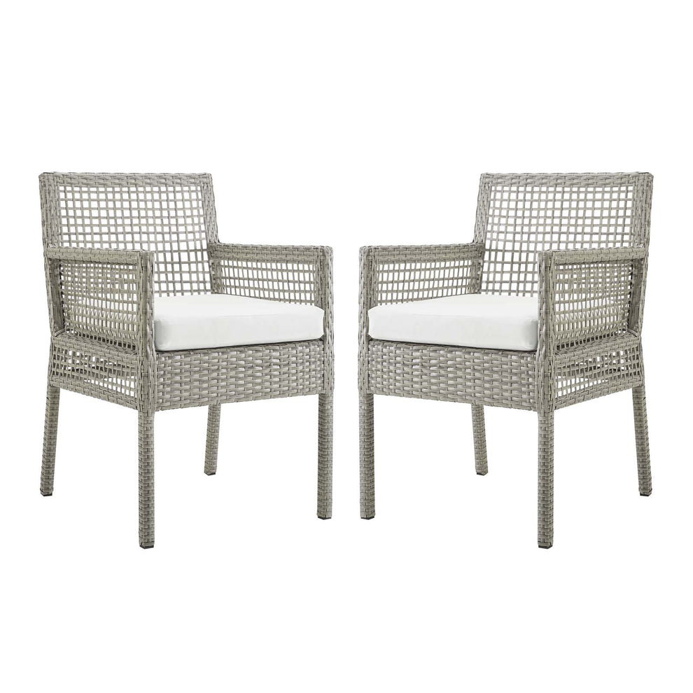 Modway Aura Dining Armchair Outdoor Patio Wicker Rattan Set of 2 - EEI-3561 | Outdoor Chairs | Modishstore - 12