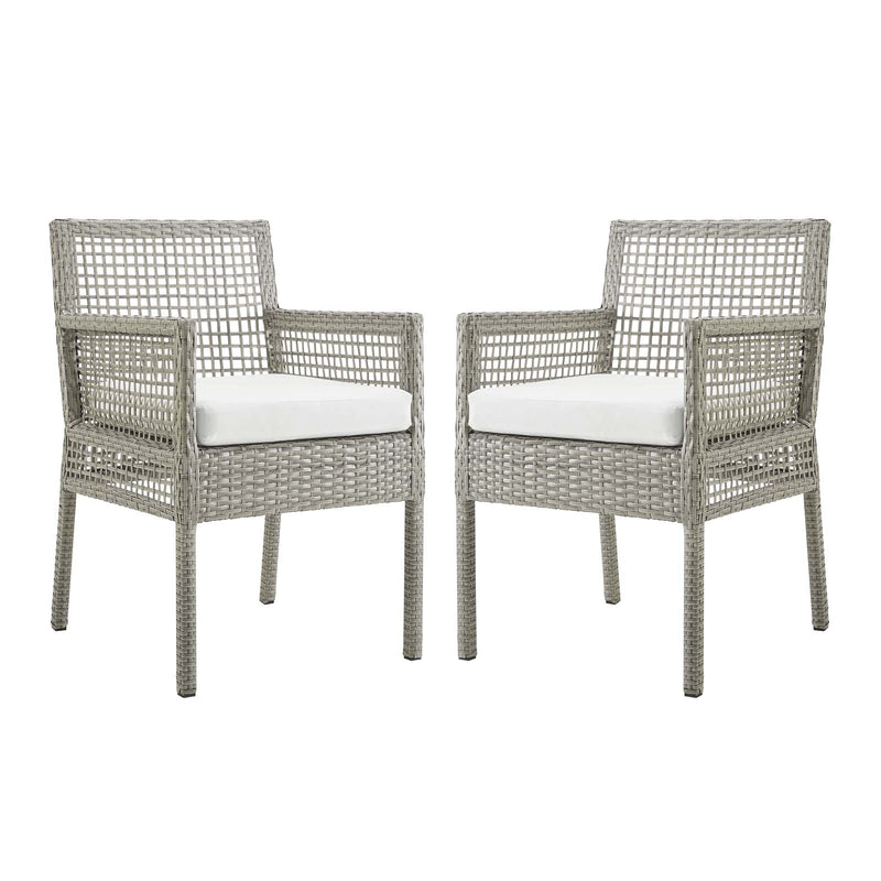 Modway Aura Dining Armchair Outdoor Patio Wicker Rattan Set of 2 - EEI-3561 | Outdoor Chairs | Modishstore - 12