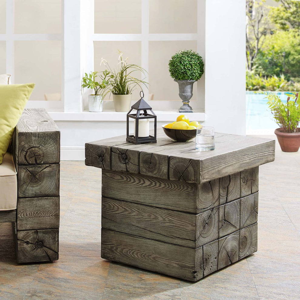 Modway Manteo Rustic Coastal Outdoor Patio Side Table - EEI-3562 | Outdoor Tables | Modishstore - 6
