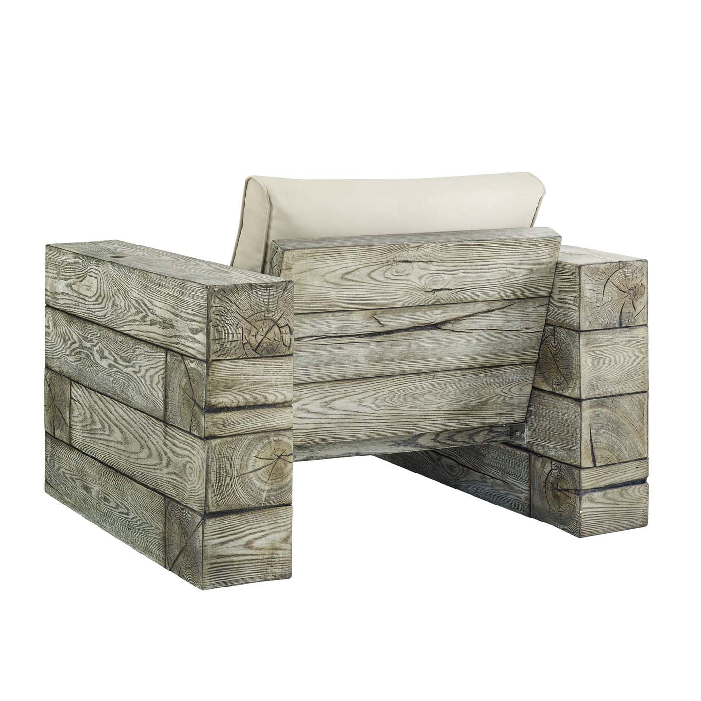 Modway Manteo Rustic Coastal Outdoor Patio Sunbrella  Lounge Armchair - EEI-3564 | Armchairs | Modishstore - 3