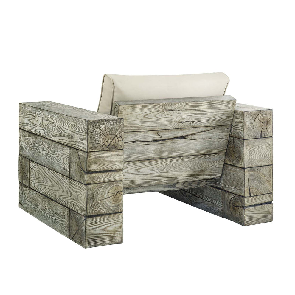 Modway Manteo Rustic Coastal Outdoor Patio Sunbrella  Lounge Armchair - EEI-3564 | Armchairs | Modishstore - 3