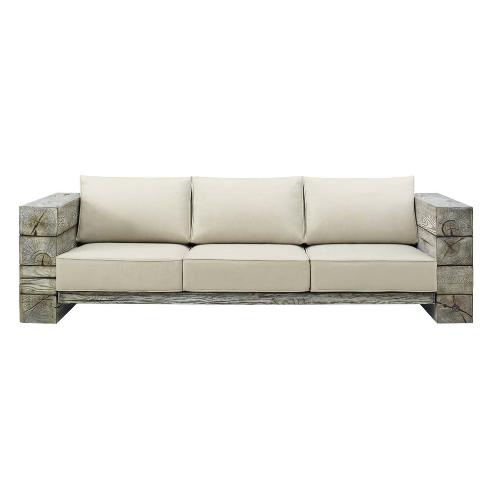 Manteo Rustic Coastal Outdoor Patio Sunbrella??  Sofa - EEI-3565 | Outdoor Sofas, Loveseats & Sectionals | Modishstore - 4