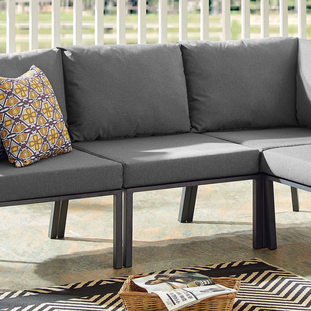 Modway Riverside Outdoor Patio Aluminum Armless Chair - EEI-3567 | Outdoor Chairs | Modishstore - 1