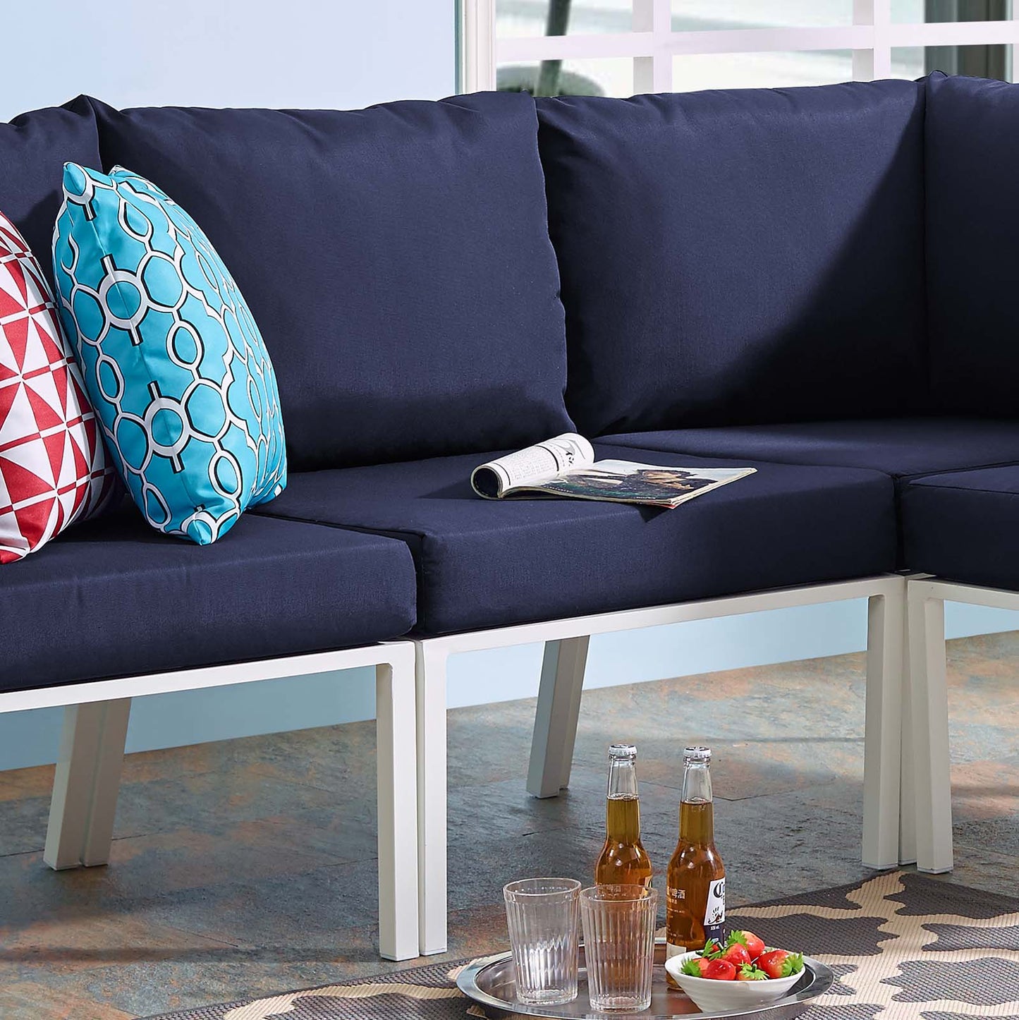 Modway Riverside Outdoor Patio Aluminum Armless Chair - EEI-3567 | Outdoor Chairs | Modishstore - 19