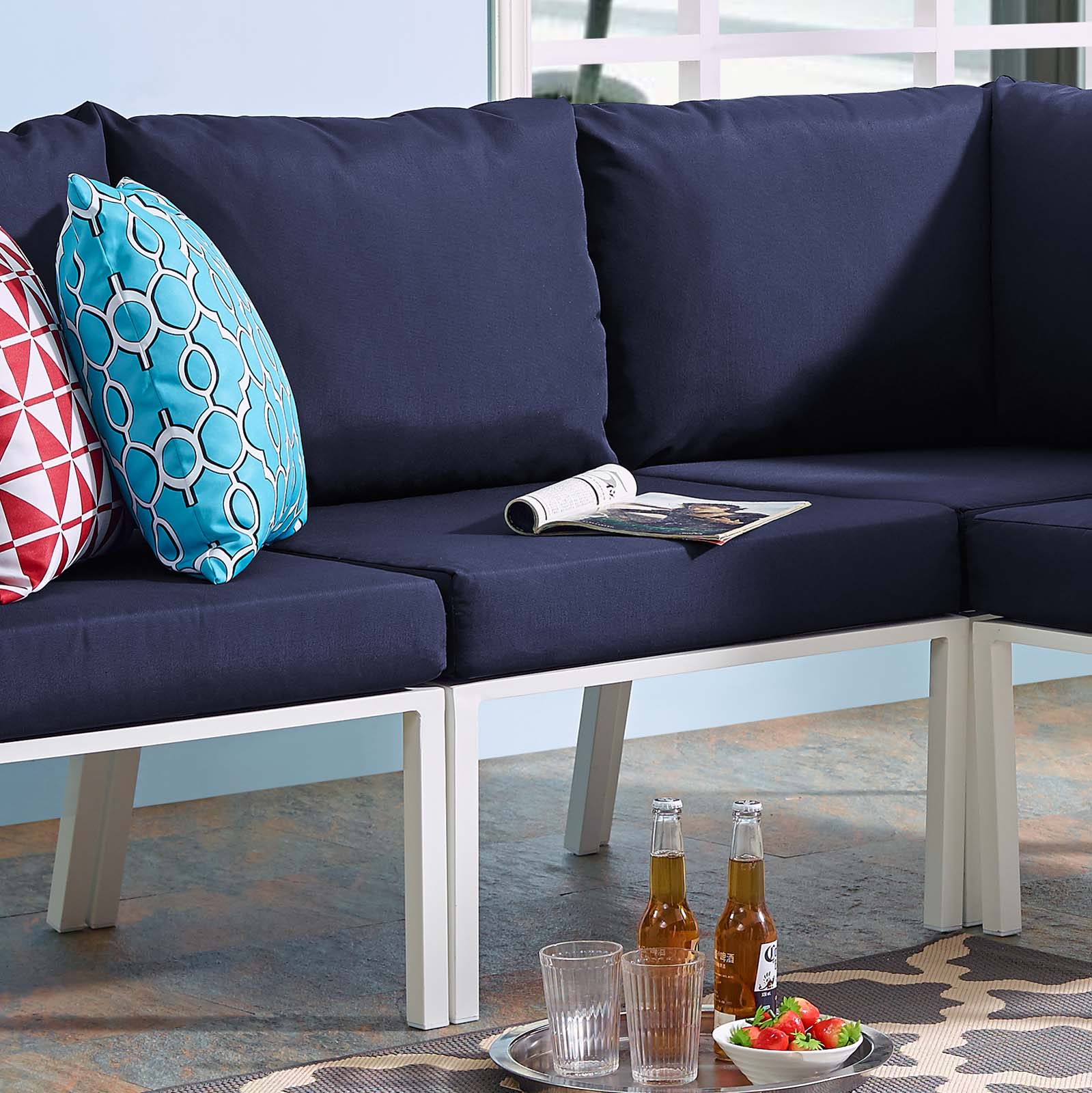 Modway Riverside Outdoor Patio Aluminum Armless Chair - EEI-3567 | Outdoor Chairs | Modishstore - 19