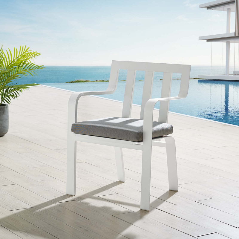 Modway Baxley Stackable Outdoor Patio Aluminum Dining Armchair - EEI-3571 | Armchairs | Modishstore - 1
