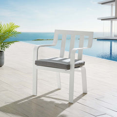 Modway Baxley Stackable Outdoor Patio Aluminum Dining Armchair - EEI-3571