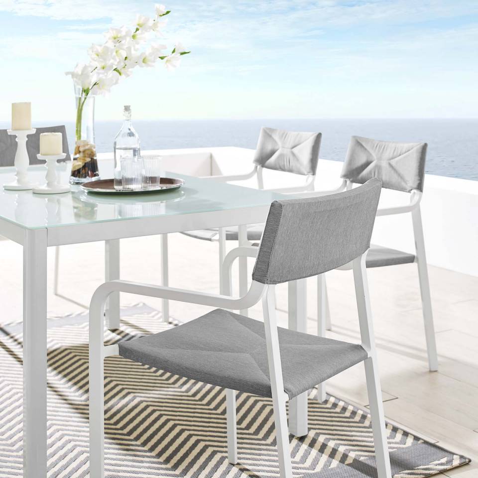 Modway Raleigh Stackable Outdoor Patio Aluminum Dining Armchair - EEI-3573 | Dining Chairs | Modishstore - 1