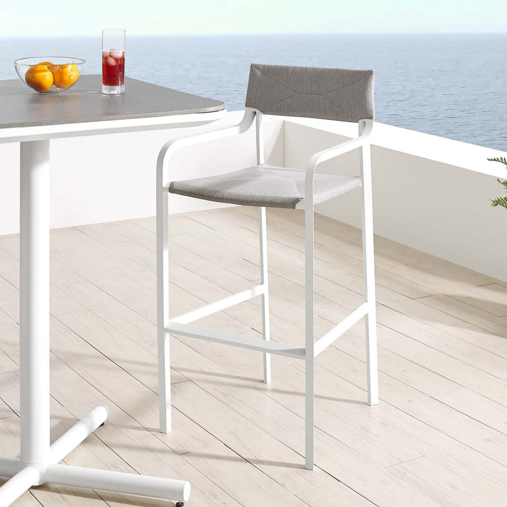 Raleigh Stackable Outdoor Patio Aluminum Bar Stool - EEI-3574 | Bar Stools | Modishstore - 1