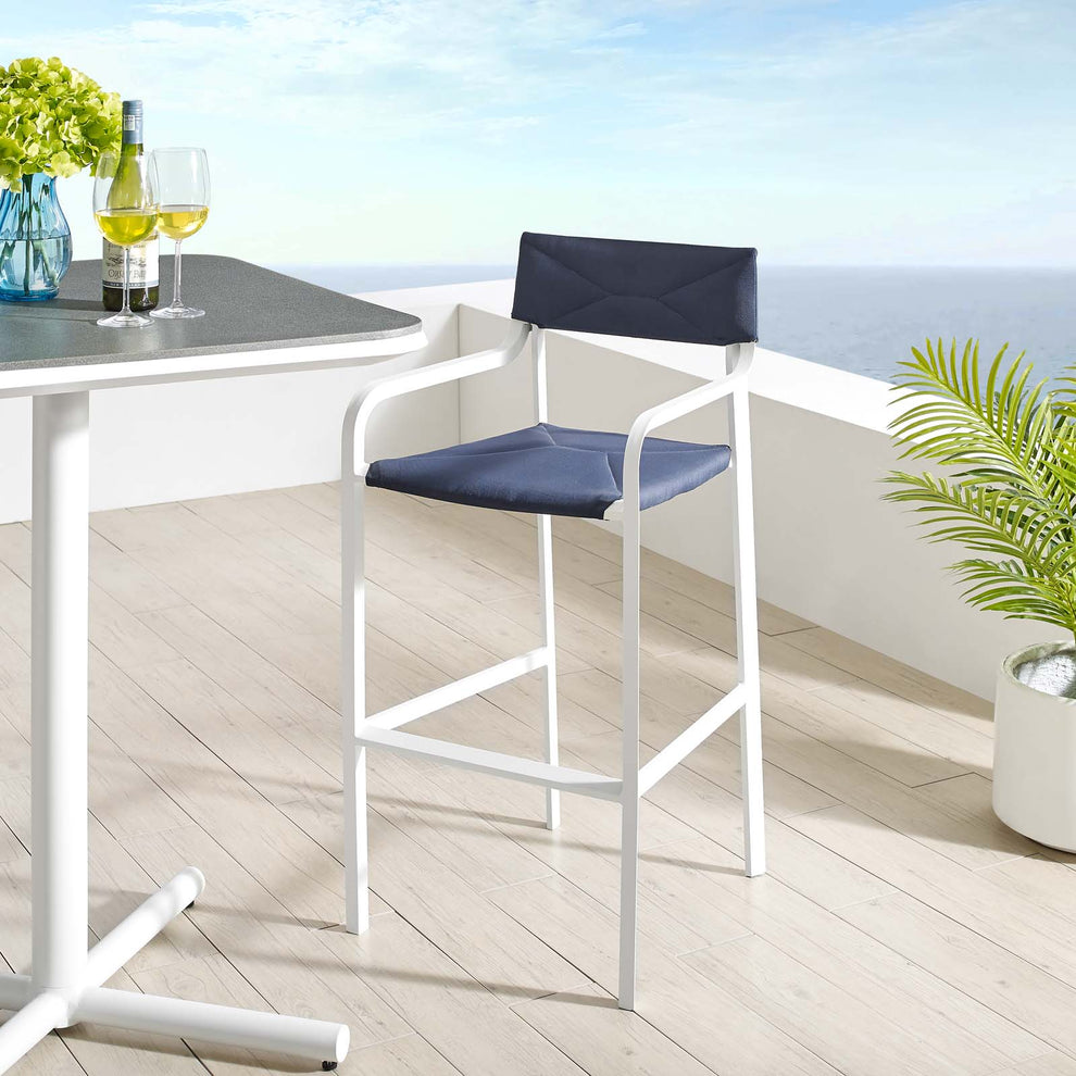 Raleigh Stackable Outdoor Patio Aluminum Bar Stool - EEI-3574 | Bar Stools | Modishstore - 7