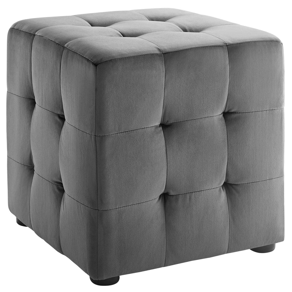 Modway Contour Tufted Cube Performance Velvet Ottoman - EEI-3577 | Ottomans | Modishstore - 2
