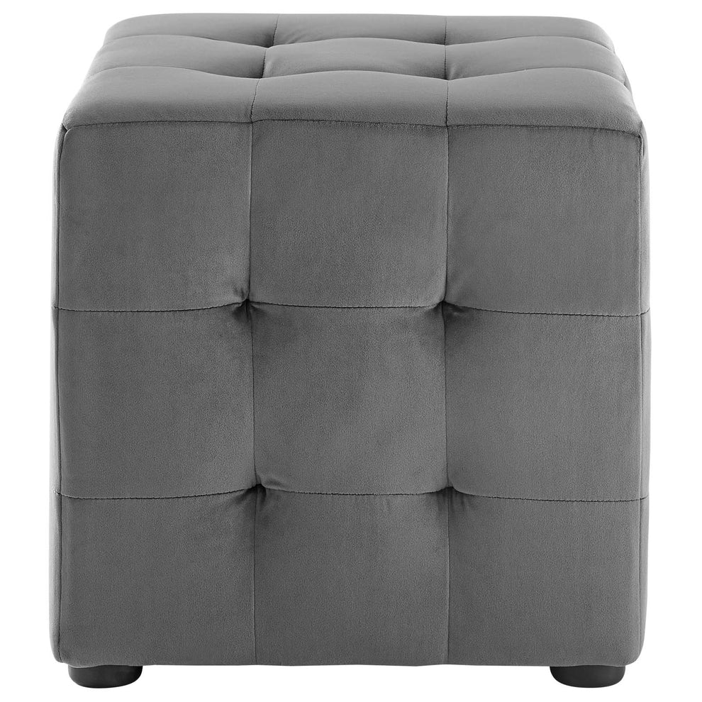 Modway Contour Tufted Cube Performance Velvet Ottoman - EEI-3577 | Ottomans | Modishstore - 3
