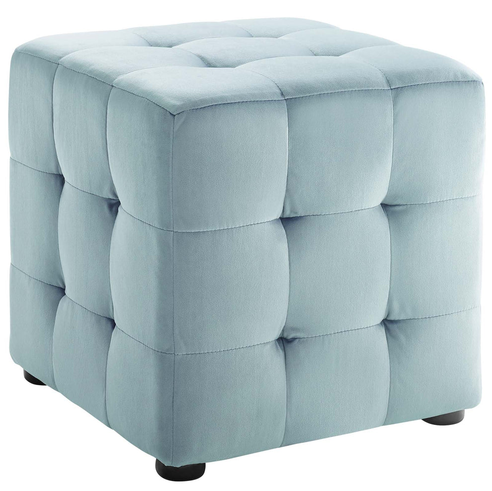 Modway Contour Tufted Cube Performance Velvet Ottoman - EEI-3577 | Ottomans | Modishstore - 11