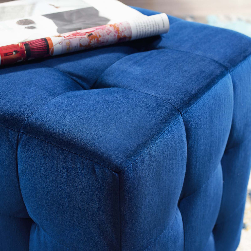 Modway Contour Tufted Cube Performance Velvet Ottoman - EEI-3577 | Ottomans | Modishstore - 19