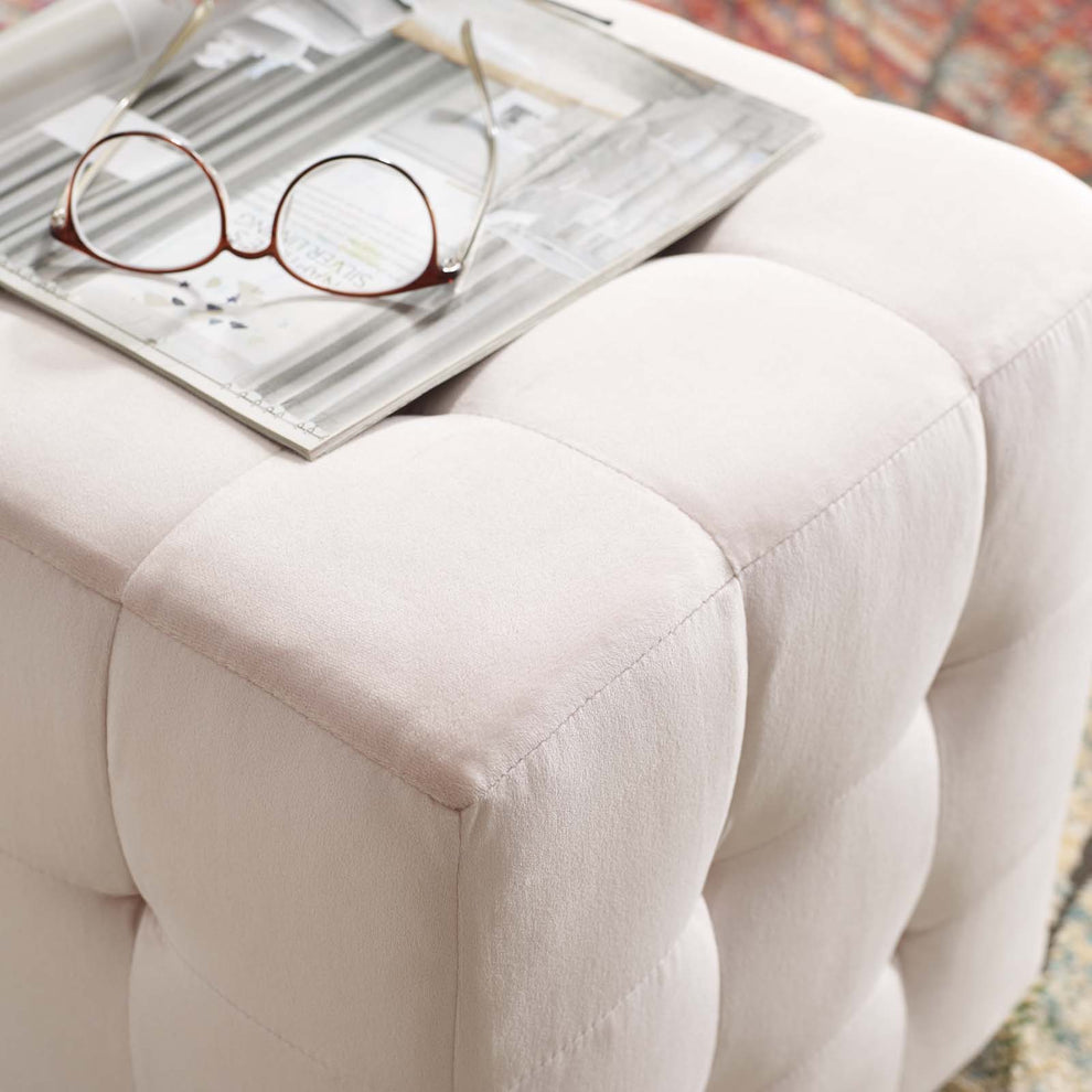 Modway Contour Tufted Cube Performance Velvet Ottoman - EEI-3577 | Ottomans | Modishstore - 24