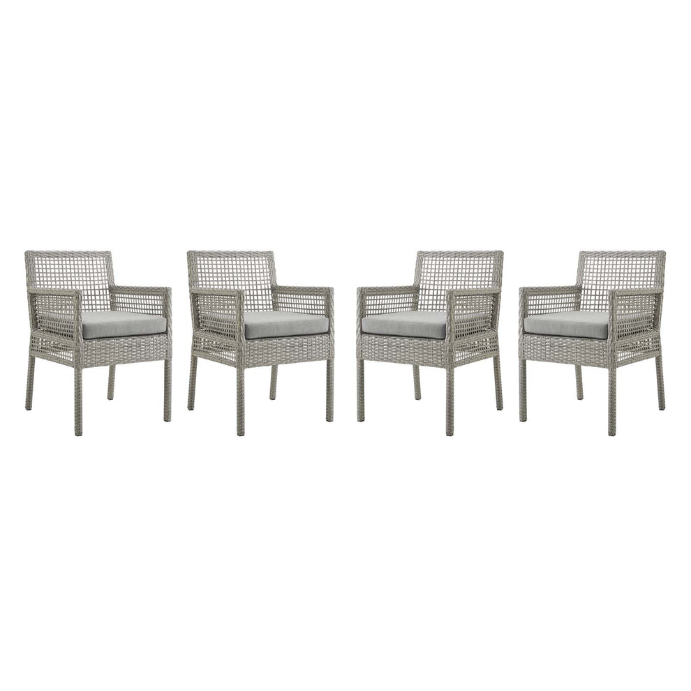 Modway Aura Dining Armchair Outdoor Patio Wicker Rattan Set of 4 - EEI-3594 | Outdoor Chairs | Modishstore - 9