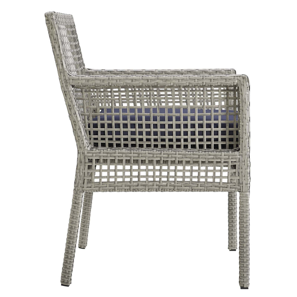 Modway Aura Dining Armchair Outdoor Patio Wicker Rattan Set of 4 - EEI-3594 | Outdoor Chairs | Modishstore - 3