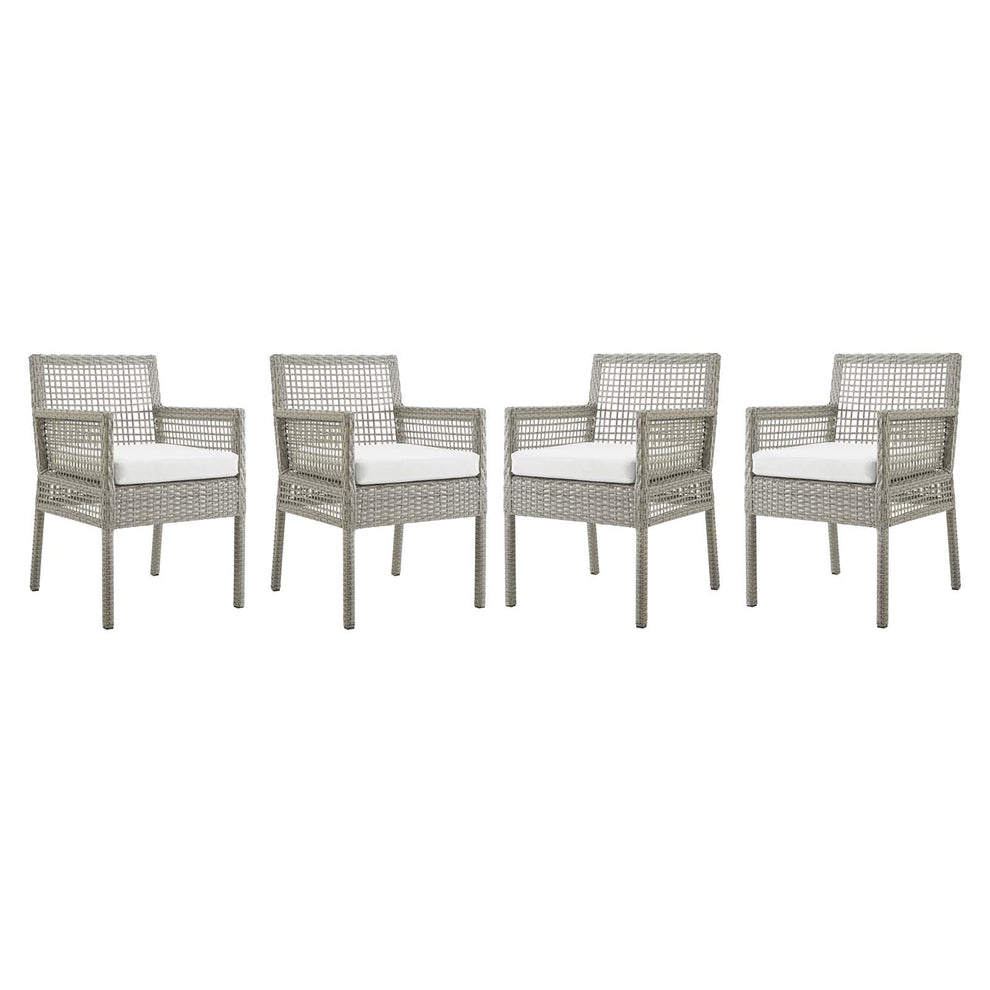 Modway Aura Dining Armchair Outdoor Patio Wicker Rattan Set of 4 - EEI-3594 | Outdoor Chairs | Modishstore - 15
