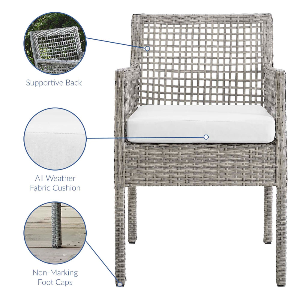 Modway Aura Dining Armchair Outdoor Patio Wicker Rattan Set of 4 - EEI-3594 | Outdoor Chairs | Modishstore - 18
