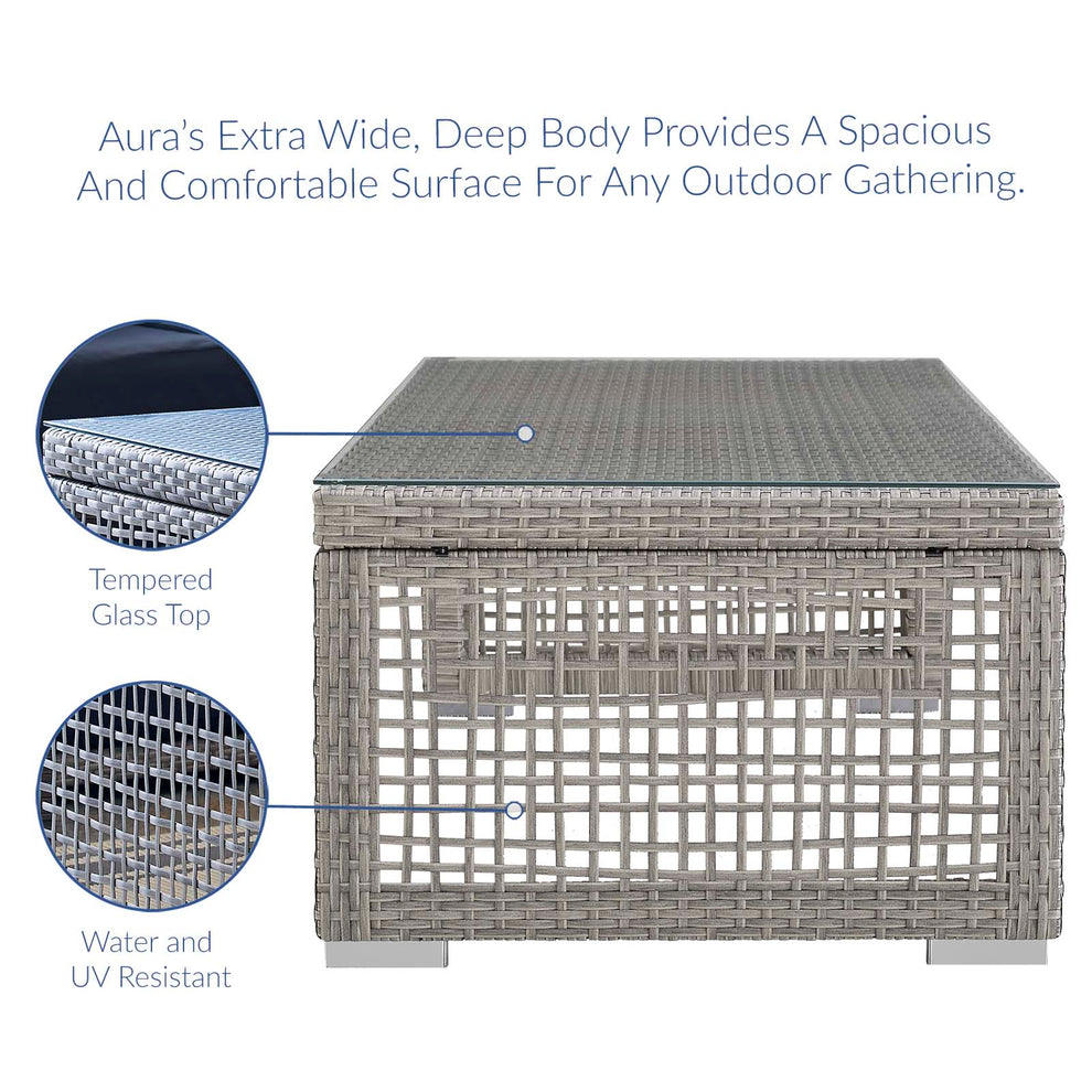Modway Aura 4 Piece Outdoor Patio Wicker Rattan Set - EEI-3596 | Outdoor Sofas, Loveseats & Sectionals | Modishstore - 9
