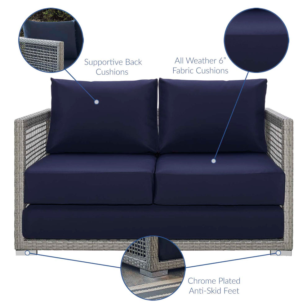 Modway Aura 4 Piece Outdoor Patio Wicker Rattan Set - EEI-3596 | Outdoor Sofas, Loveseats & Sectionals | Modishstore - 8