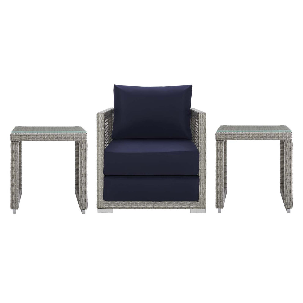 Modway Aura Three Piece Outdoor Patio Wicker Rattan Set - EEI-3597 | Outdoor Chairs | Modishstore - 5