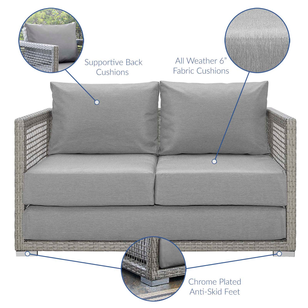 Modway Aura 3 Piece Outdoor Patio Wicker Rattan Set - EEI-3598 | Outdoor Sofas, Loveseats & Sectionals | Modishstore - 9