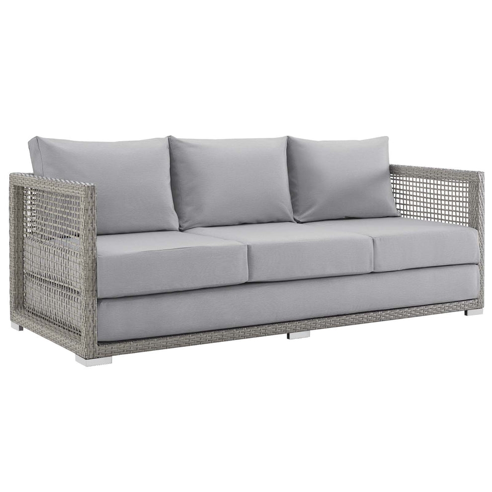 Modway Aura 3 Piece Outdoor Patio Wicker Rattan Set - EEI-3598 | Outdoor Sofas, Loveseats & Sectionals | Modishstore - 4
