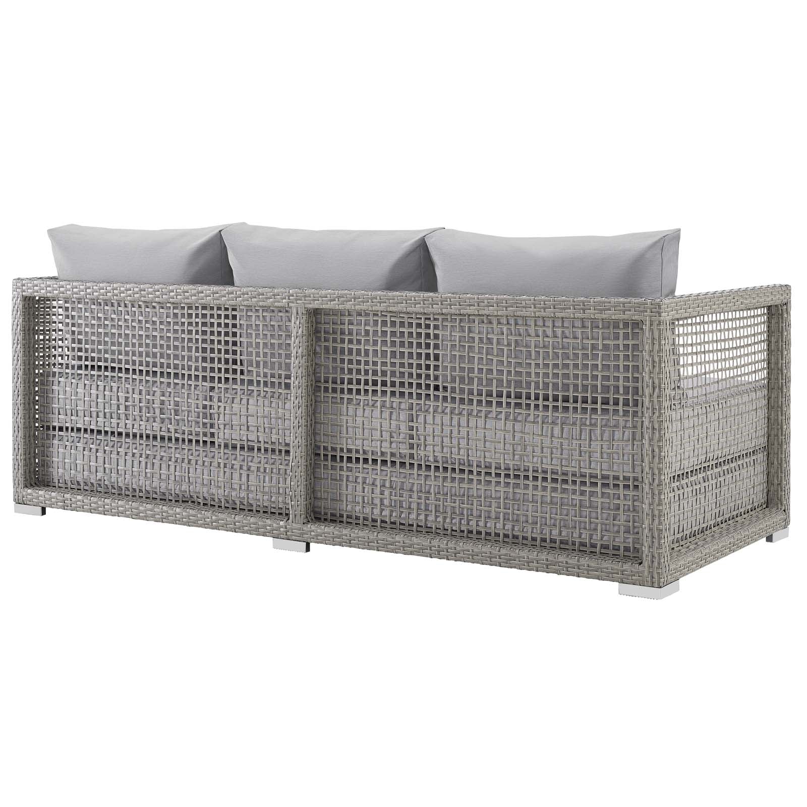 Modway Aura 3 Piece Outdoor Patio Wicker Rattan Set - EEI-3598 | Outdoor Sofas, Loveseats & Sectionals | Modishstore - 5