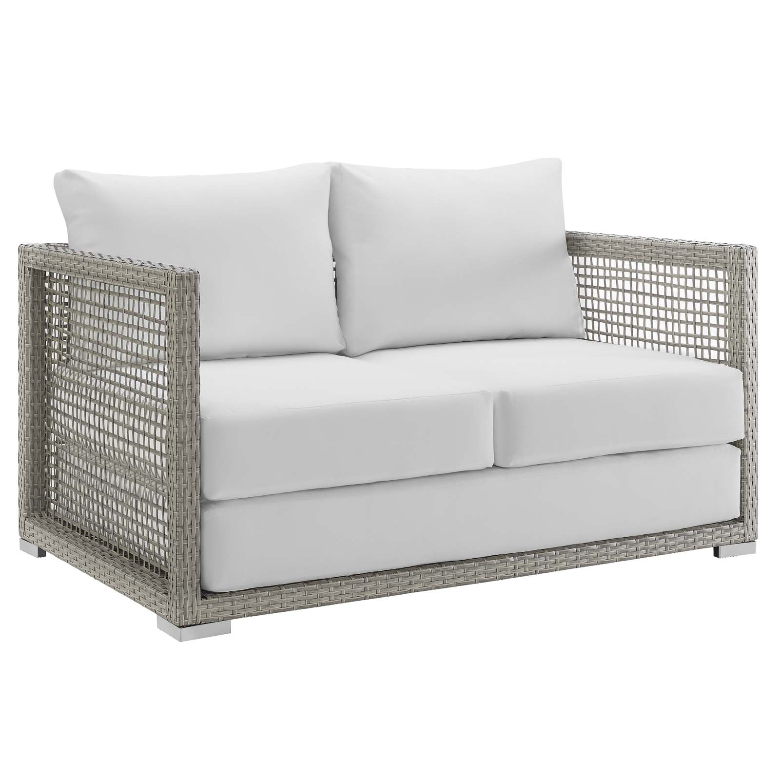 Modway Aura 3 Piece Outdoor Patio Wicker Rattan Set - EEI-3598 | Outdoor Sofas, Loveseats & Sectionals | Modishstore - 21