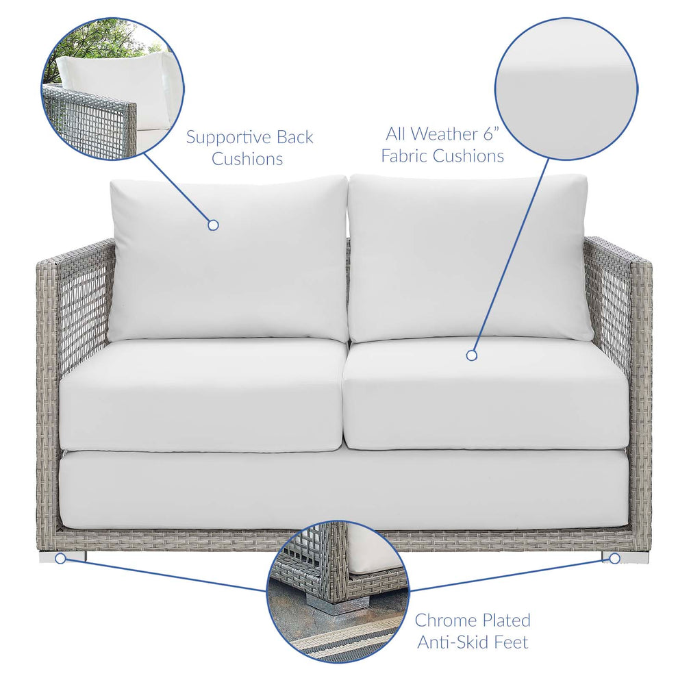 Modway Aura 3 Piece Outdoor Patio Wicker Rattan Set - EEI-3598 | Outdoor Sofas, Loveseats & Sectionals | Modishstore - 19