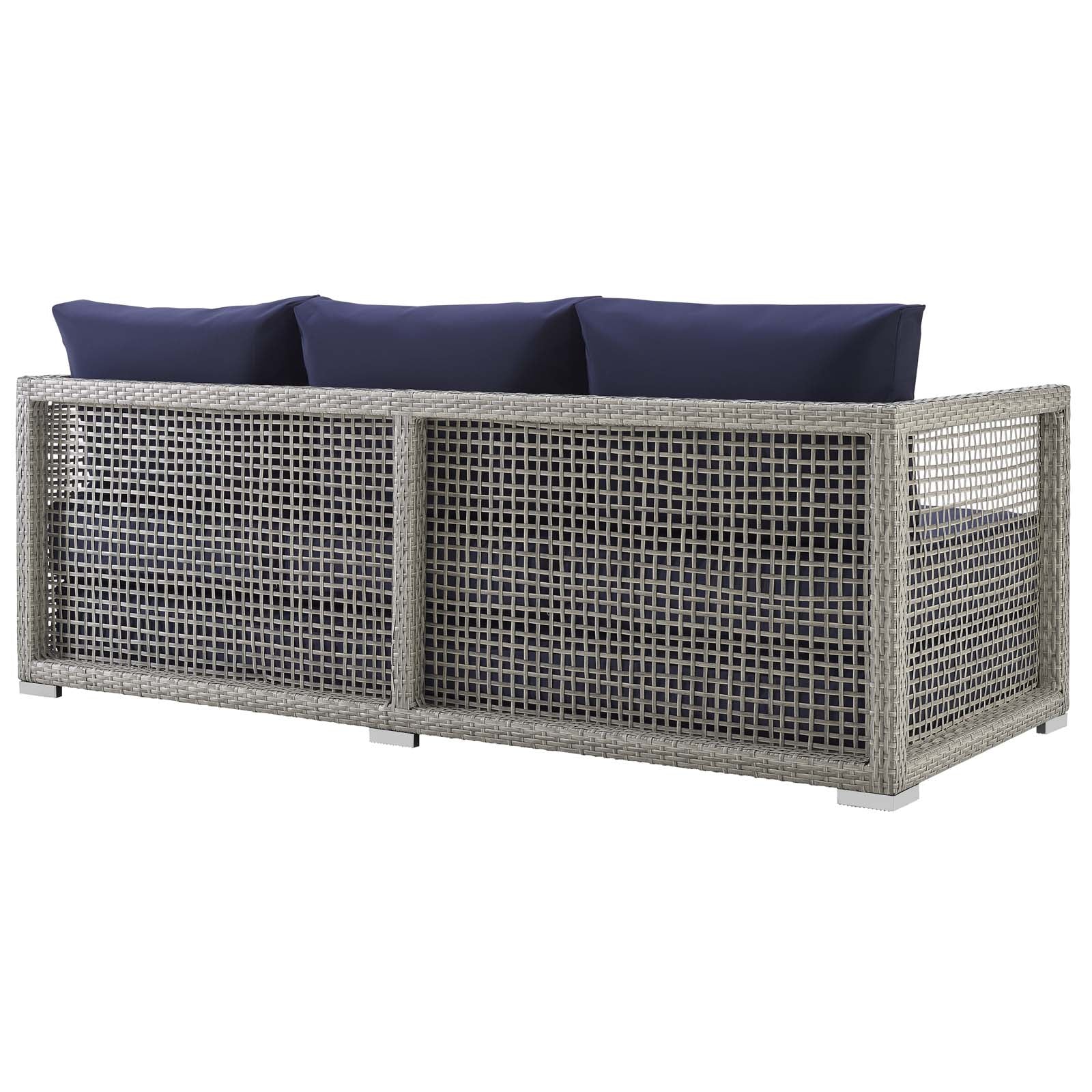 Aura 3 Piece Outdoor Patio Wicker Rattan Set by Modway | Outdoor Sofas, Loveseats & Sectionals | Modishstore-6