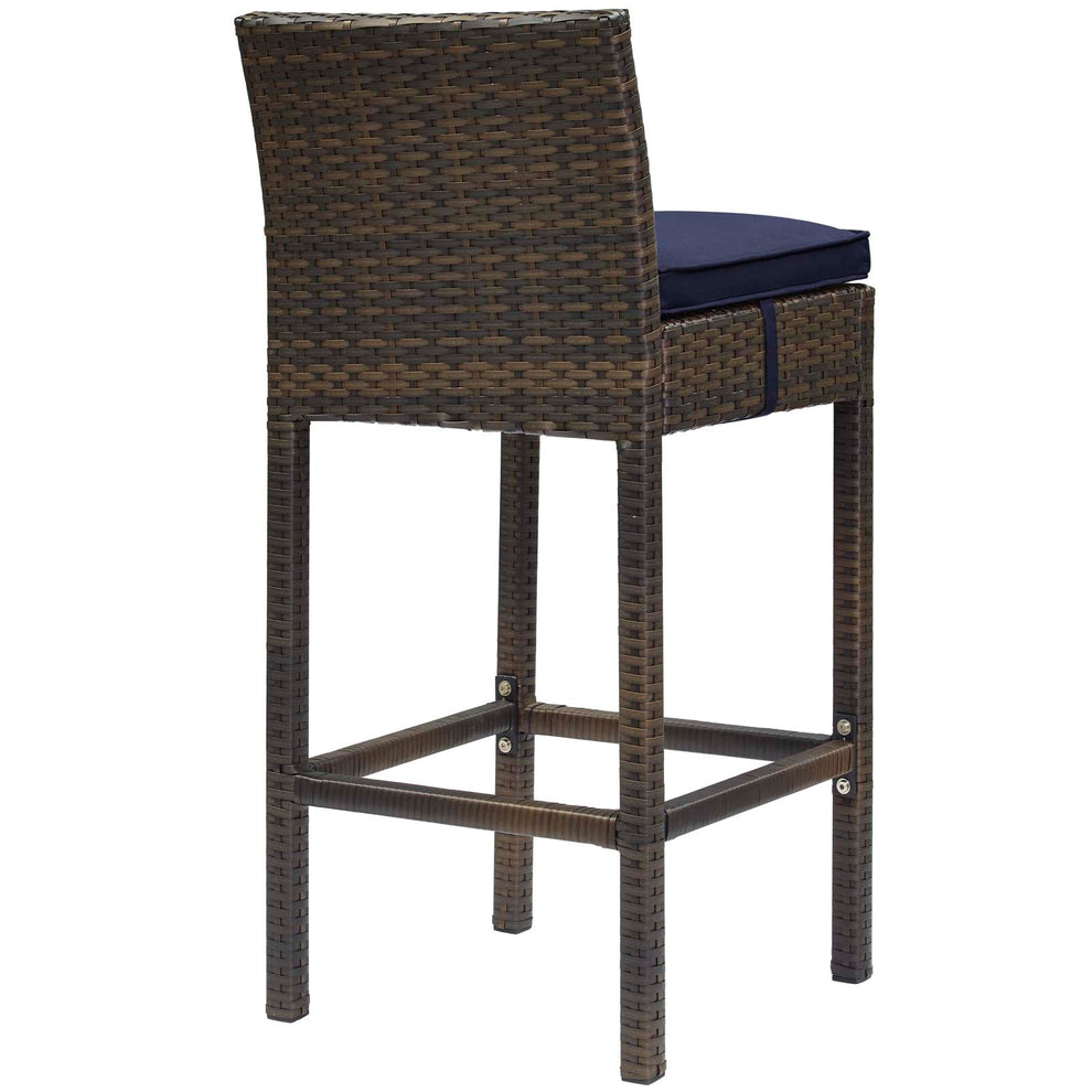 Modway Conduit Bar Stool Outdoor Patio Wicker Rattan Set of 4 - EEI-3601 | Bar Stools | Modishstore - 31