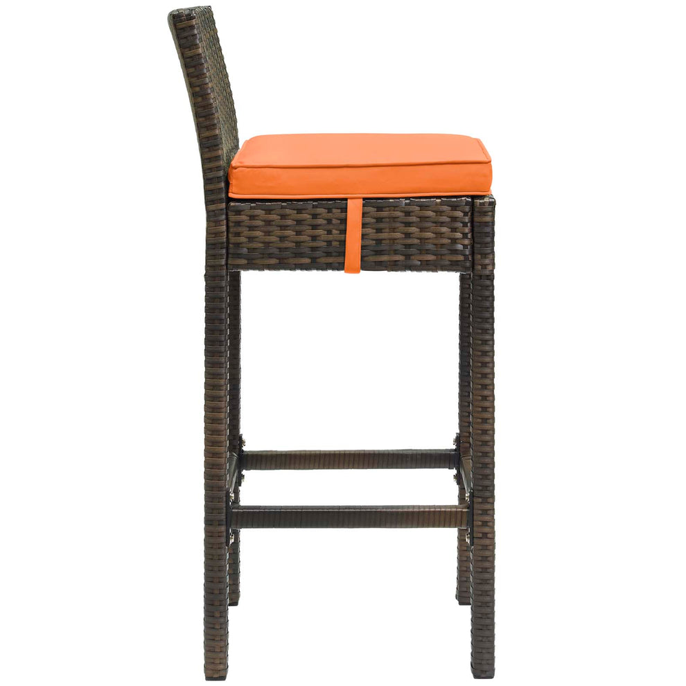 Modway Conduit Bar Stool Outdoor Patio Wicker Rattan Set of 4 - EEI-3601 | Bar Stools | Modishstore - 44
