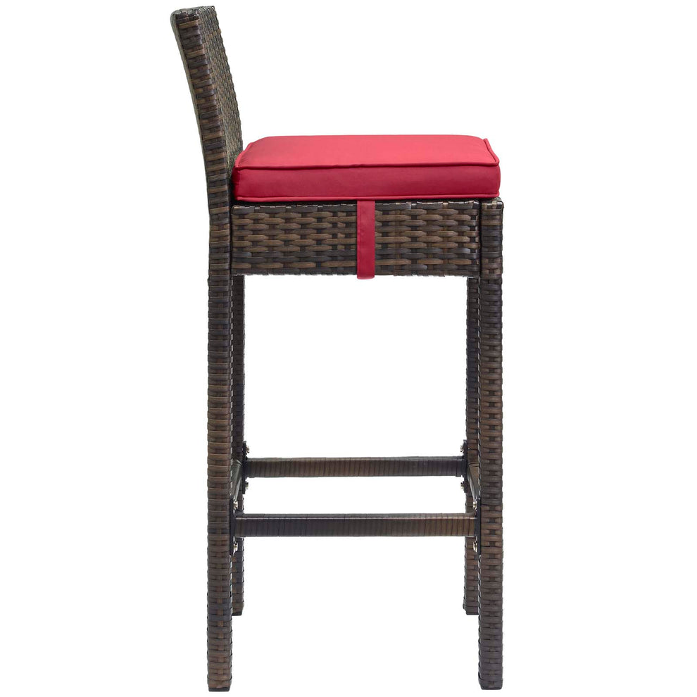 Modway Conduit Bar Stool Outdoor Patio Wicker Rattan Set of 4 - EEI-3601 | Bar Stools | Modishstore - 46