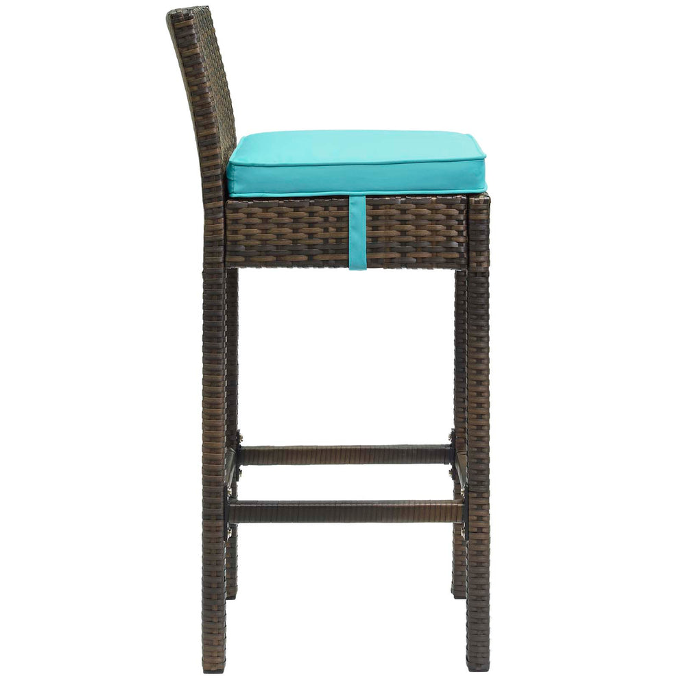 Modway Conduit Bar Stool Outdoor Patio Wicker Rattan Set of 4 - EEI-3601 | Bar Stools | Modishstore - 4