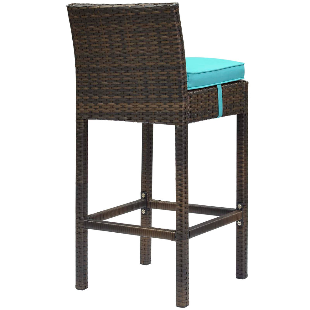 Modway Conduit Bar Stool Outdoor Patio Wicker Rattan Set of 4 - EEI-3601 | Bar Stools | Modishstore - 6