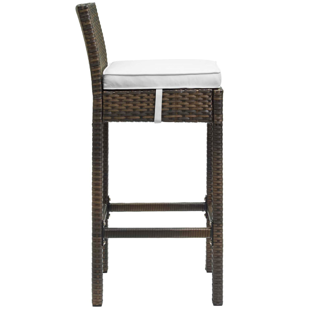Modway Conduit Bar Stool Outdoor Patio Wicker Rattan Set of 4 - EEI-3601 | Bar Stools | Modishstore - 9