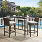 Modway Conduit Bar Stool Outdoor Patio Wicker Rattan Set of 4 - EEI-3601 | Bar Stools | Modishstore - 12