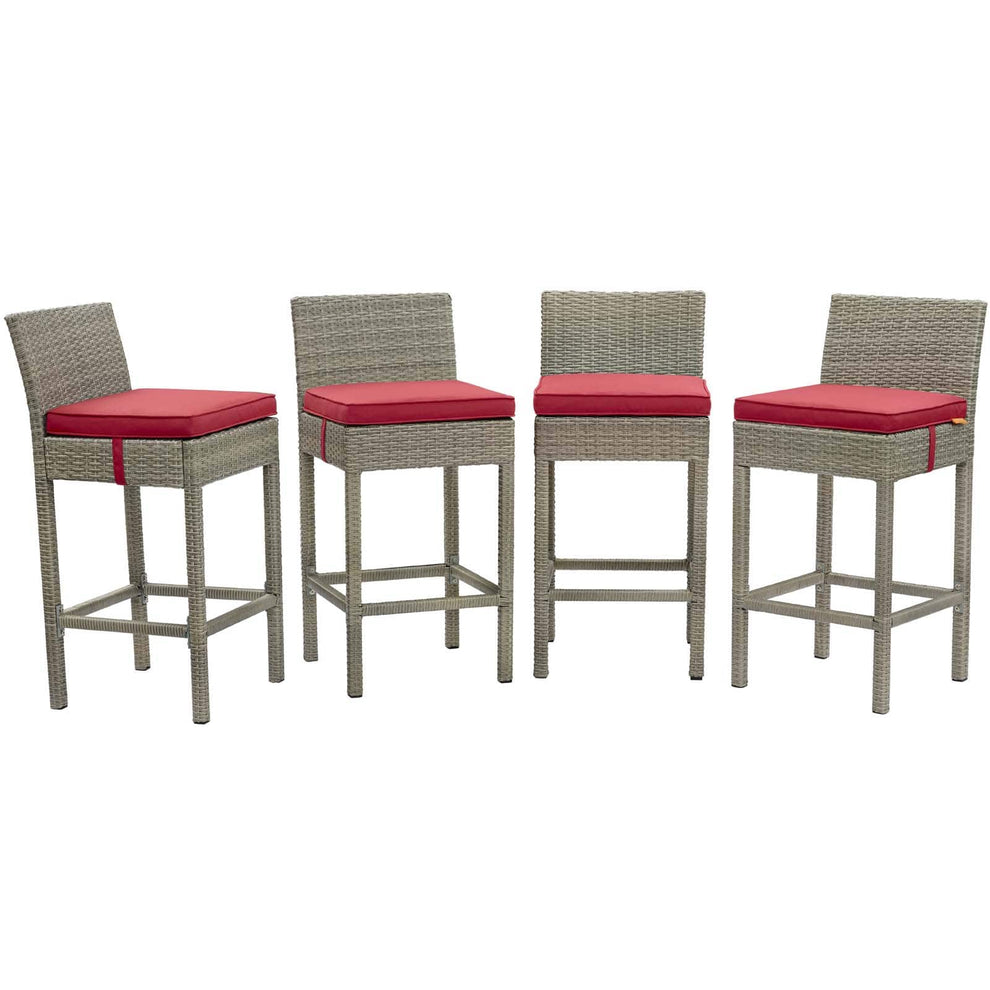 Modway Conduit Bar Stool Outdoor Patio Wicker Rattan Set of 4-EEI-3602 - EEI-3602 | Bar Stools | Modishstore - 16