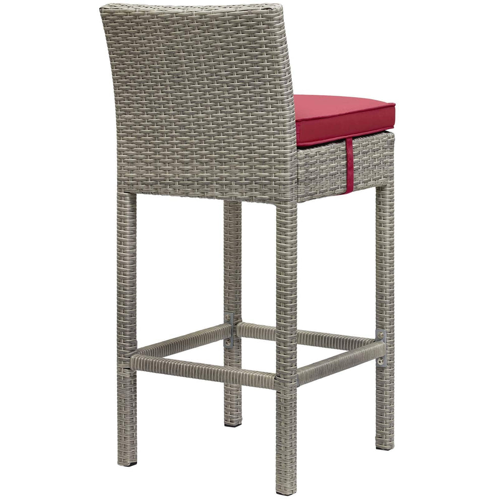 Modway Conduit Bar Stool Outdoor Patio Wicker Rattan Set of 4-EEI-3602 - EEI-3602 | Bar Stools | Modishstore - 19