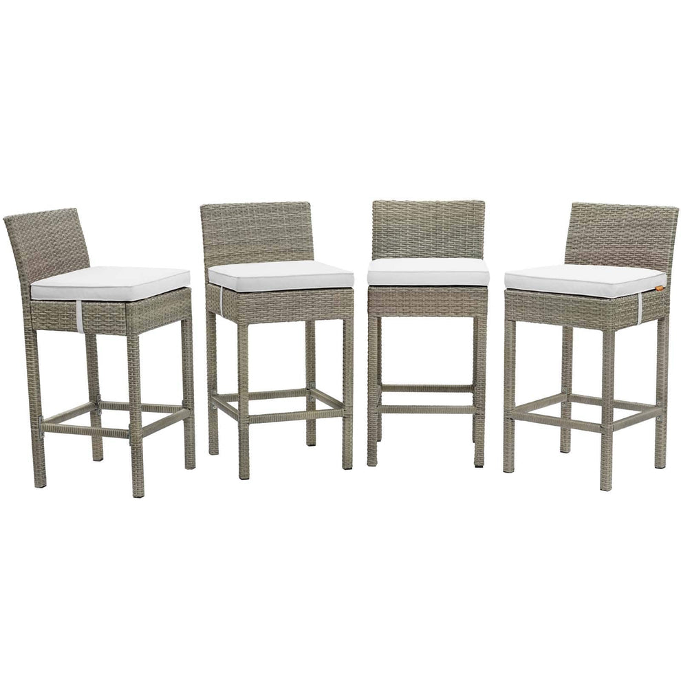 Modway Conduit Bar Stool Outdoor Patio Wicker Rattan Set of 4-EEI-3602 - EEI-3602 | Bar Stools | Modishstore - 21