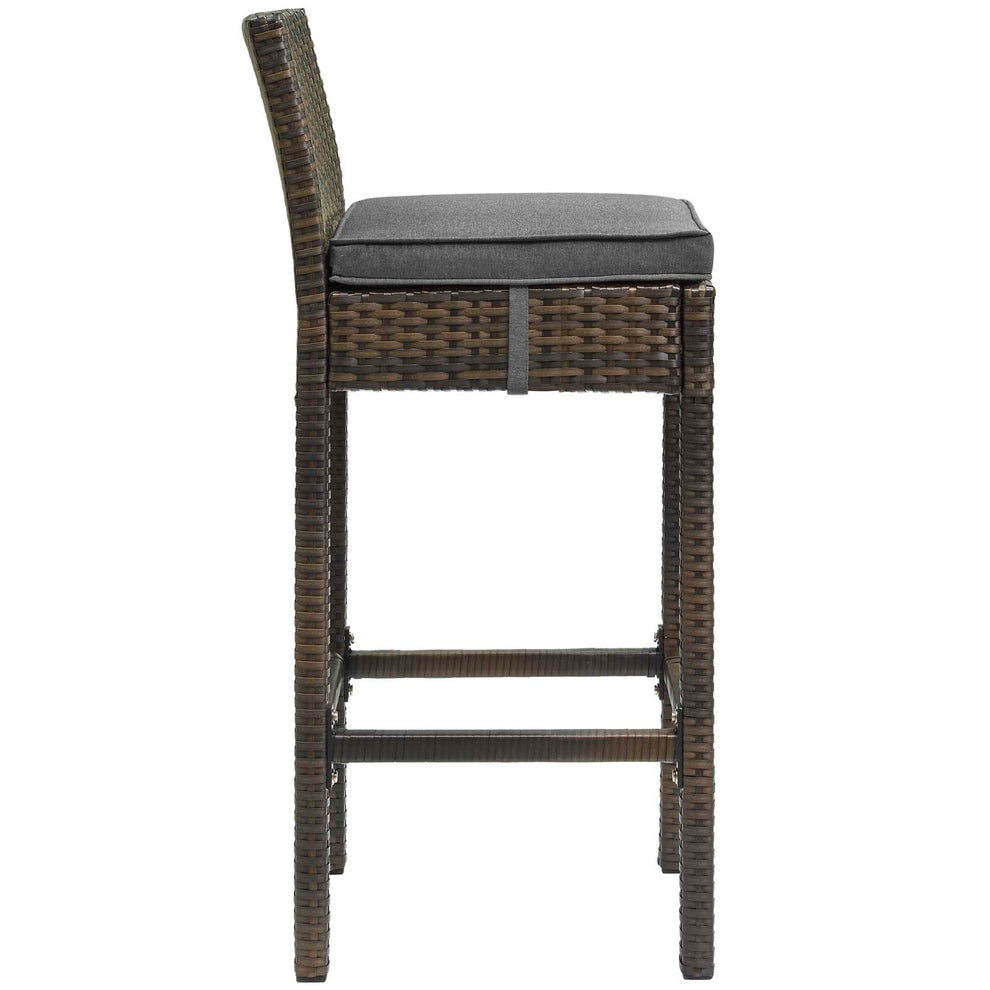 Modway Conduit Bar Stool Outdoor Patio Wicker Rattan Set of 2 - EEI-3603 | Bar Stools | Modishstore - 36