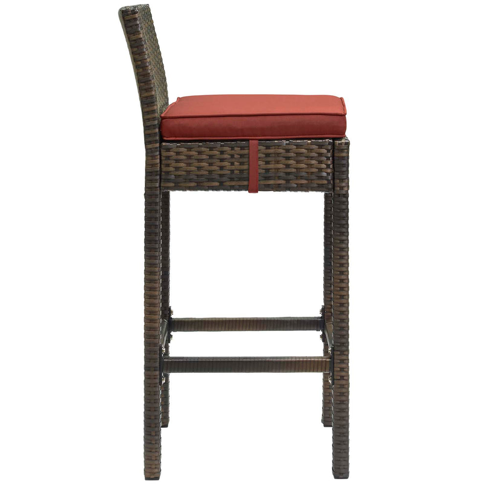 Modway Conduit Bar Stool Outdoor Patio Wicker Rattan Set of 2 - EEI-3603 | Bar Stools | Modishstore - 2