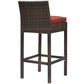 Modway Conduit Bar Stool Outdoor Patio Wicker Rattan Set of 2 - EEI-3603 | Bar Stools | Modishstore - 3