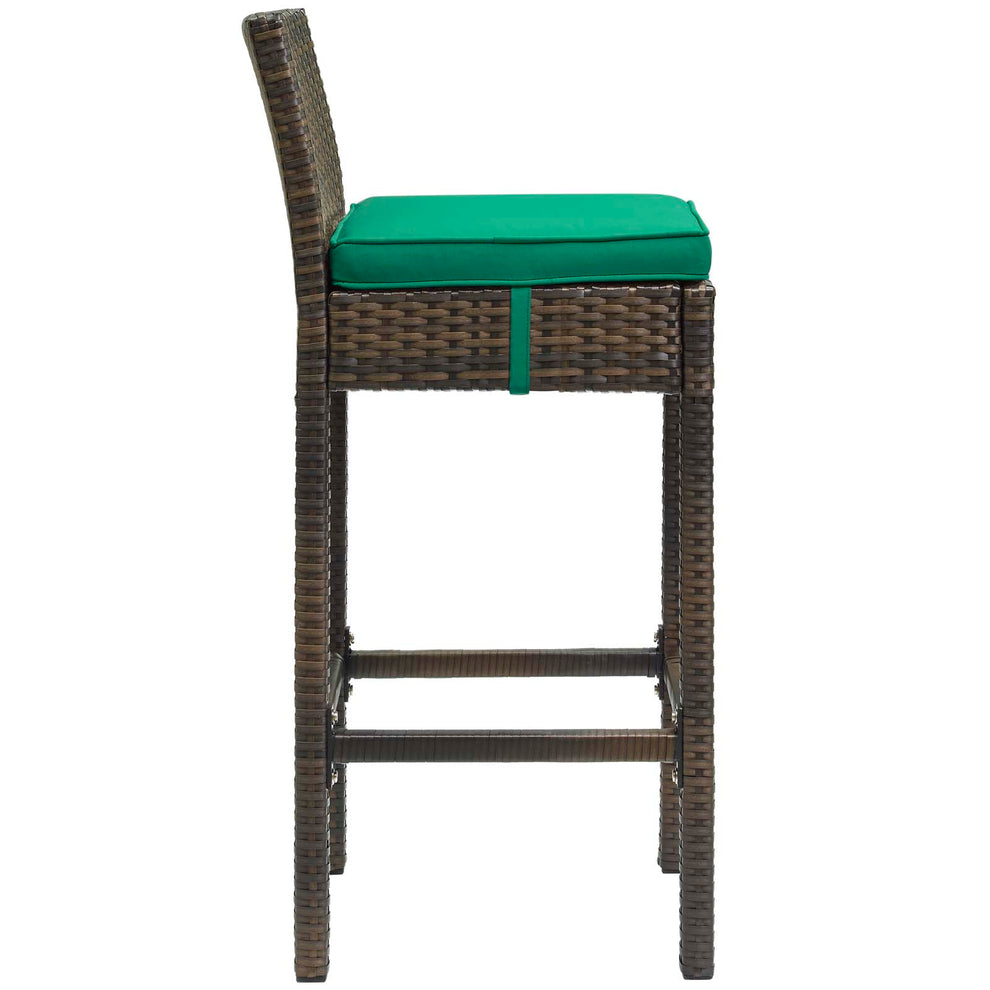 Modway Conduit Bar Stool Outdoor Patio Wicker Rattan Set of 2 - EEI-3603 | Bar Stools | Modishstore - 39