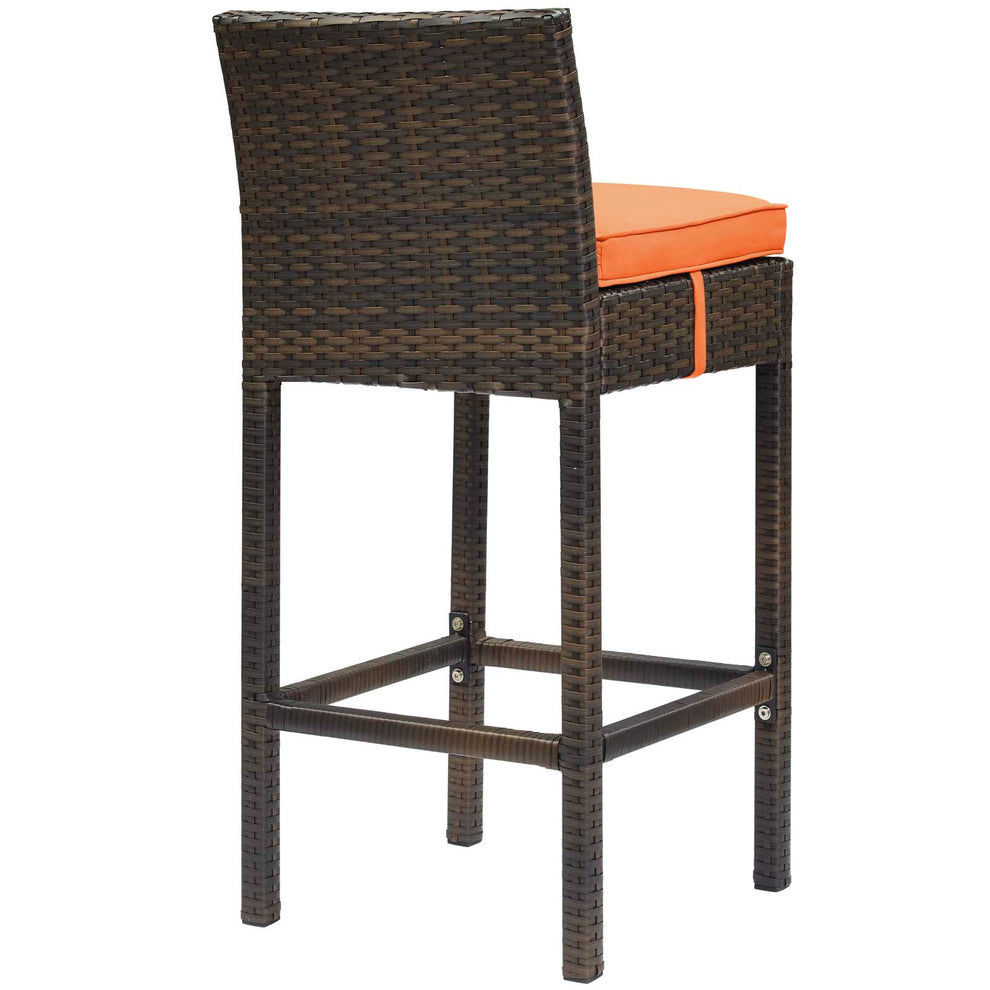 Modway Conduit Bar Stool Outdoor Patio Wicker Rattan Set of 2 - EEI-3603 | Bar Stools | Modishstore - 30