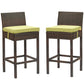 Modway Conduit Bar Stool Outdoor Patio Wicker Rattan Set of 2 - EEI-3603 | Bar Stools | Modishstore - 38