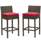 Modway Conduit Bar Stool Outdoor Patio Wicker Rattan Set of 2 - EEI-3603 | Bar Stools | Modishstore - 40