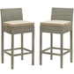 Modway Conduit Bar Stool Outdoor Patio Wicker Rattan Set of 2-EEI-3604 - EEI-3604 | Bar Stools | Modishstore - 1